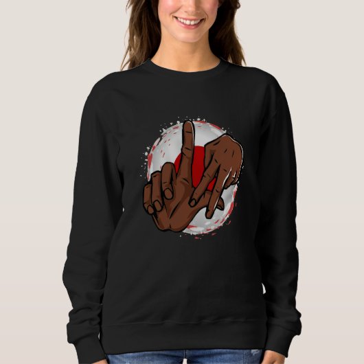 Los Angeles California Chicano Japan Flag LA Hand  Sweatshirt (Vorderseite)
