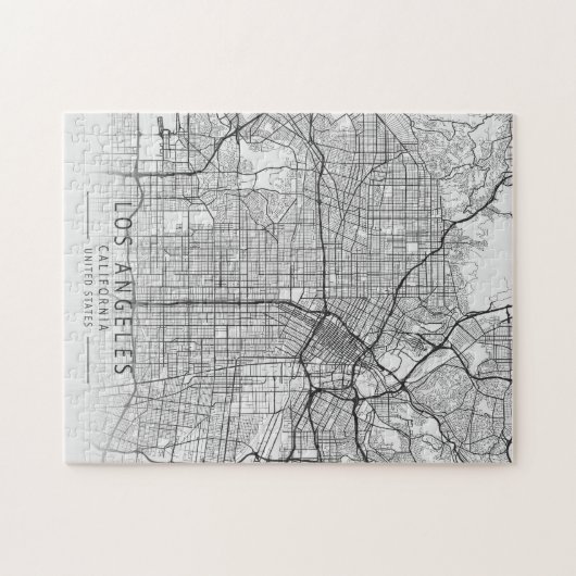 Los Angeles California City Map Puzzle (Horizontal)