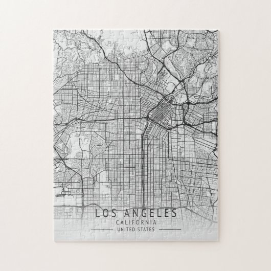 Los Angeles California City Map Puzzle (Vertikal)