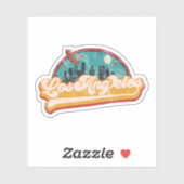 Los Angeles California City Skyline Aufkleber (Blatt)