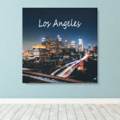 Los Angeles California City Skyline in der Nacht Leinwanddruck (Insitu (Holzboden))