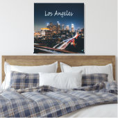 Los Angeles California City Skyline in der Nacht Leinwanddruck (Insitu (Schlafzimmer))