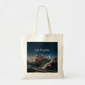 Los Angeles California City Skyline in der Nacht Tragetasche (Vorne)