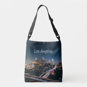 Los Angeles California City Skyline in der Nacht Tragetaschen Mit Langen Trägern