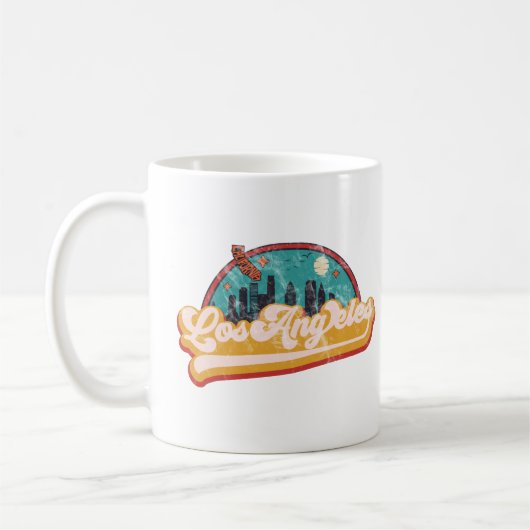 Los Angeles California City Skyline Kaffeetasse (Links)