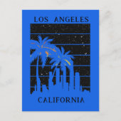 Los Angeles California City Skyline Palm Tree Postkarte (Vorderseite)