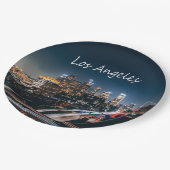 Los Angeles California City Skyline Pappteller (Schrägansicht)