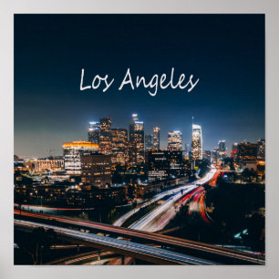 Los Angeles California City Skyline Poster