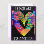 Los Angeles California Cool Urban Street Art Postkarte (Vorne/Hinten)