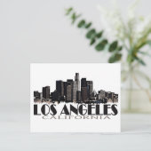 Los Angeles California dunkle Skyline Postkarte (Stehend Vorderseite)