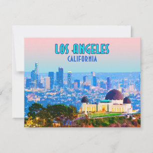 Los Angeles California Flat Card