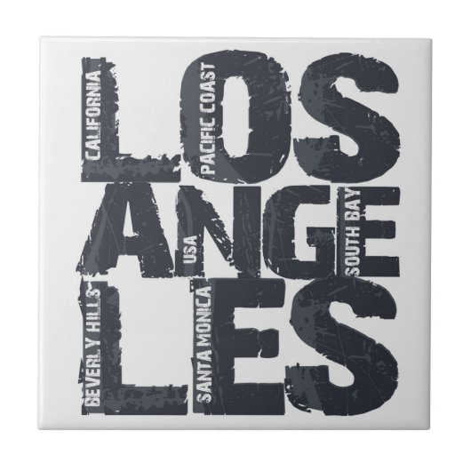 Los Angeles California Fliese (Vorderseite)