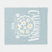 Los Angeles California Floral Graphic Fleecedecke (Vorderseite (Horizontal))