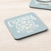 Los Angeles California Floral Graphic Getränkeuntersetzer (Linke Seite)