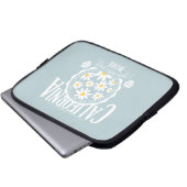 Los Angeles California Floral Graphic Laptopschutzhülle (Vorne Knopf)