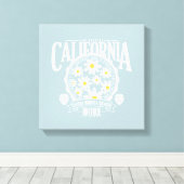 Los Angeles California Floral Graphic Leinwanddruck (Insitu (Holzboden))