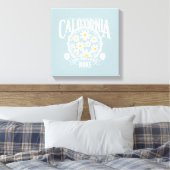 Los Angeles California Floral Graphic Leinwanddruck (Insitu (Schlafzimmer))