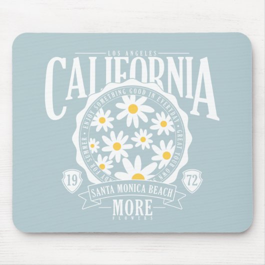 Los Angeles California Floral Graphic Mousepad (Vorne)