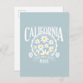 Los Angeles California Floral Graphic Postkarte (Vorne/Hinten)