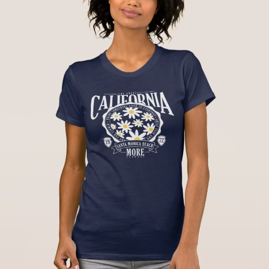 Los Angeles California Floral Graphic T-Shirt (Vorderseite)