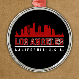Los Angeles California Fun Skyline City Ornament Aus Metall
