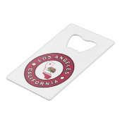 Los Angeles California Geldbeutel Flaschenöffner (Vorderseite Schrägansicht)