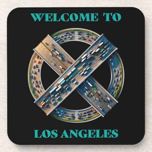 Los Angeles California Getränkeuntersetzer (Vorderseite)