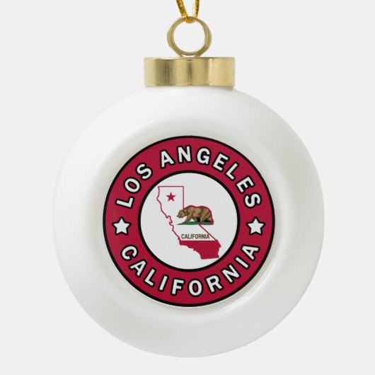 Los Angeles California Keramik Kugel-Ornament (Vorderseite)