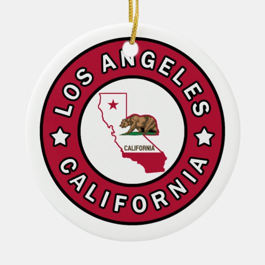 Los Angeles California Keramik Ornament (Vorne)