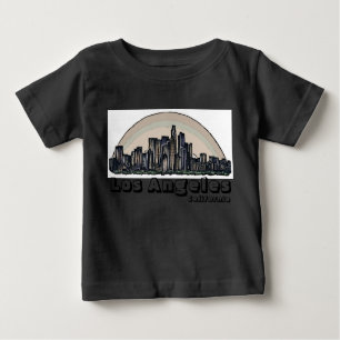 Los Angeles California künstlerisches Skyline-Baby Baby T-shirt