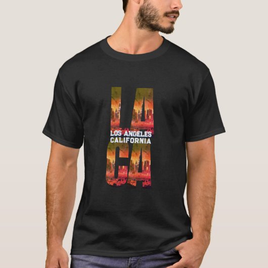 Los Angeles California LA-CA Graphic T - Shirt (Vorderseite)