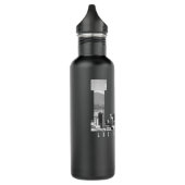 Los Angeles California LA Skyline Pride Black Whit Edelstahlflasche (Links)