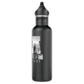 Los Angeles California LA Skyline Pride Black Whit Edelstahlflasche (Rechts)