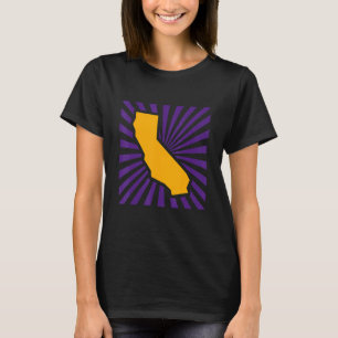 Los Angeles California Lila und gelb T-Shirt
