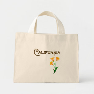 Los Angeles California Mohnblume Deco-Tasche Mini Stoffbeutel