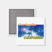 "Los Angeles CALIFORNIA" Palm Trees Magnet (Vorderseite/Rückseite)
