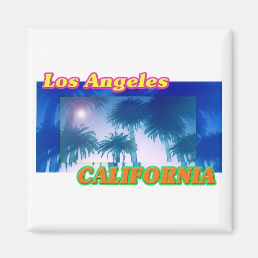"Los Angeles CALIFORNIA" Palm Trees Magnet (Vorne)
