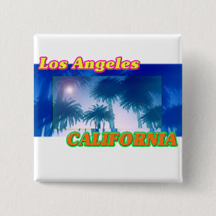 "Los Angeles CALIFORNIA" Palmbaumknopf Button