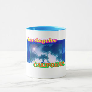 "Los Angeles CALIFORNIA" Palmen Bäume Sonnenschein Tasse