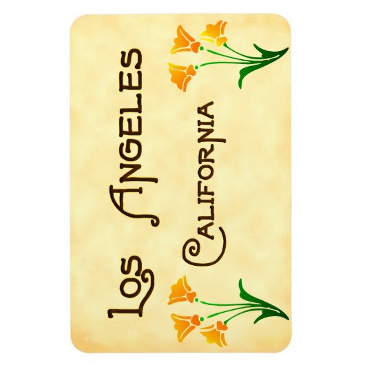 Los Angeles California Poppies Magnet (Vertikal)