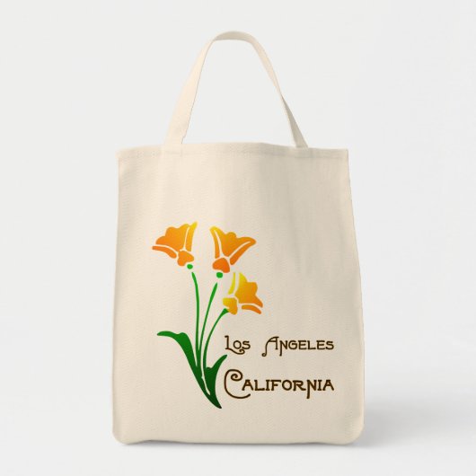 Los Angeles California Poppy Deko Tasche (Vorne)