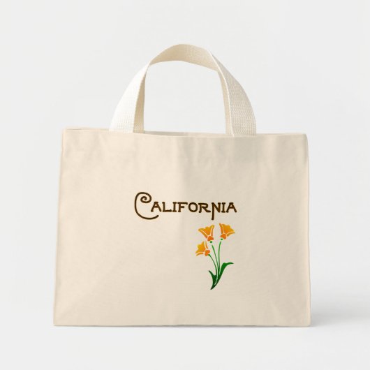 Los Angeles California Poppy Deko Tasche (Vorne)
