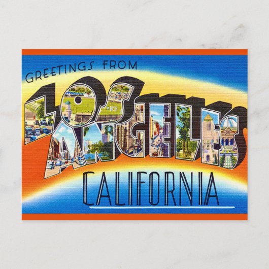 Los Angeles California Postkarte (Vorderseite)