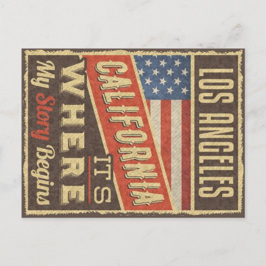 Los Angeles California Postkarte (Vorderseite)