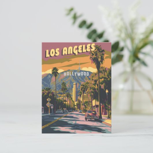 Los Angeles California Postkarte (Stehend Vorderseite)