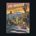 Los Angeles California Postkarte<br><div class="desc">Tauchen Sie ein in eine Welt des Sonnenscheins, des Surfens und des klassischen kalifornischen cool. Machen Sie einen Ausflug in die von Palmen gesäumten Boulevards, genießen Sie das Hollywood-Rampenlicht oder entspannen Sie am Strand bei einer pazifischen Brise im Haar. Dieses Plakat ist Ihr Ticket für die zeitlose Anziehungskraft von LA....</div>