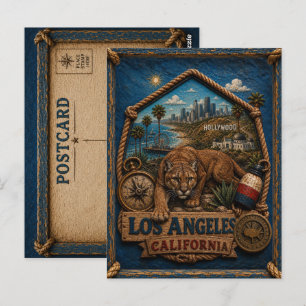 Los Angeles California Postkarte Vintage Reise