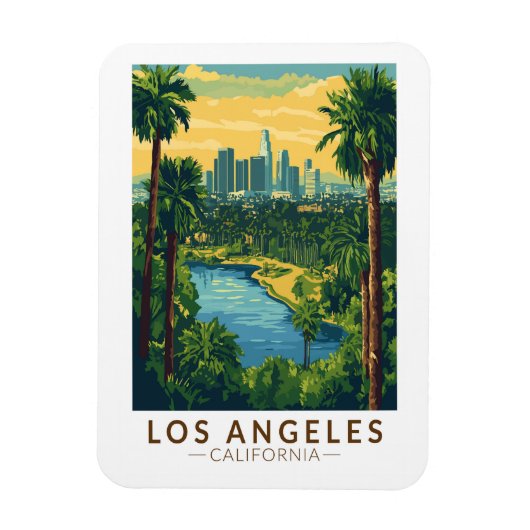 Los Angeles California Reisen Vintag Magnet (Vertikal)