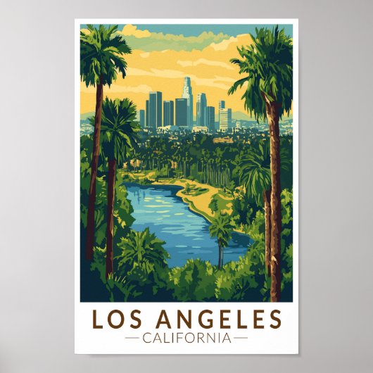 Los Angeles California Reisen Vintag Poster (Vorne)