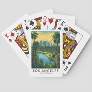 Los Angeles California Reisen Vintag Spielkarten
